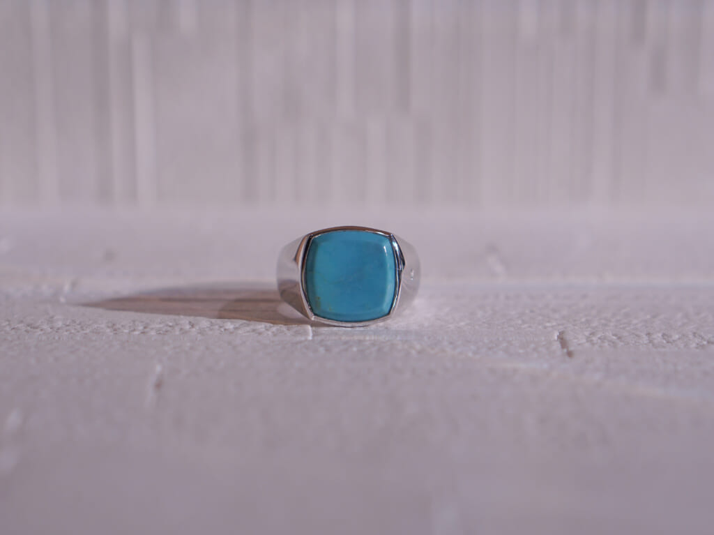 TOMWOOD トムウッド Cushion Turquoise Ring クッションターコイズリング Silver シルバー