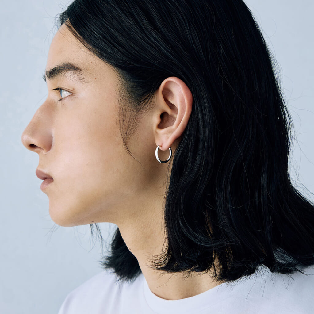 SYMPATHY OF SOUL　シンパシーオブソウル Plain Hoop Pierce M プレーンフープピアス エム Silver シルバー