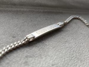 Narrow ID Chain Bracelet GOOD LUCK チェーンブレスレット シルバー B2009S　シンパシーオブソウル