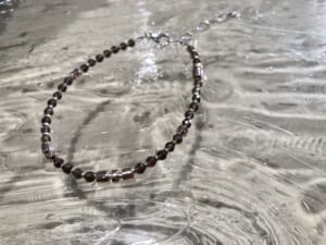 MOKUME Slice Beads Bracelet – Silver/MOKUME/Smoky Quartz　モクメスライスビーズブレスレットスモーキークォーツ