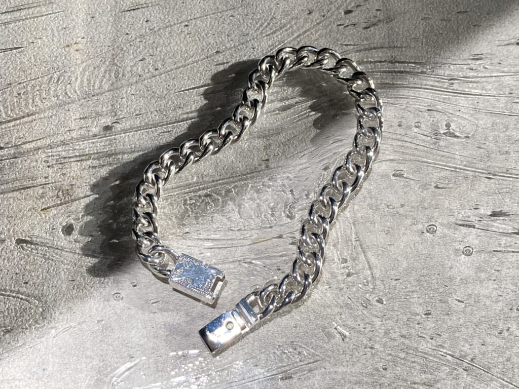 Suman Dhakhwa スーマンダックワ Carved KIHEI Chain Bracelet カーブドキヘイチェーンブレスレット Silver シルバー 2024AW