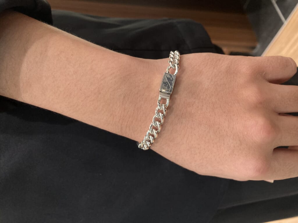 Suman Dhakhwa スーマンダックワ Carved KIHEI Chain Bracelet カーブドキヘイチェーンブレスレット Silver シルバー 2024AW