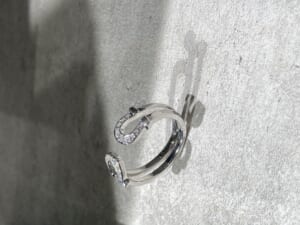 SYMPATHY OF SOUL　シンパシーオブソウル　Double Horseshoe Ring Small - Silver w/CZ　ダブルホースシューリングスモール - シルバー w/CZ　Silver 　シルバー