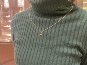 SYMPATHY OF SOUL　シンパシーオブソウル　Hope Cross Necklace　ホープクロスネックレス　18金　テーパーカットダイヤモンド　クリスマスモデル