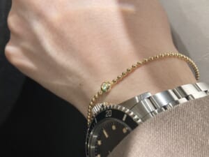 SYMPATHY OF SOUL シンパシーオブソウル One LG Diamond Ball Chain Bracelet K18YG ワンエルジーダイヤモンドボールチェーンブレスレット 18イエローゴールド