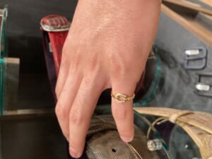 Small Horseshoe Band Ring K18Yellow Gold w/Diamond　スモールホースシューバンドリング - K18イエローゴールド w/ダイヤモンド