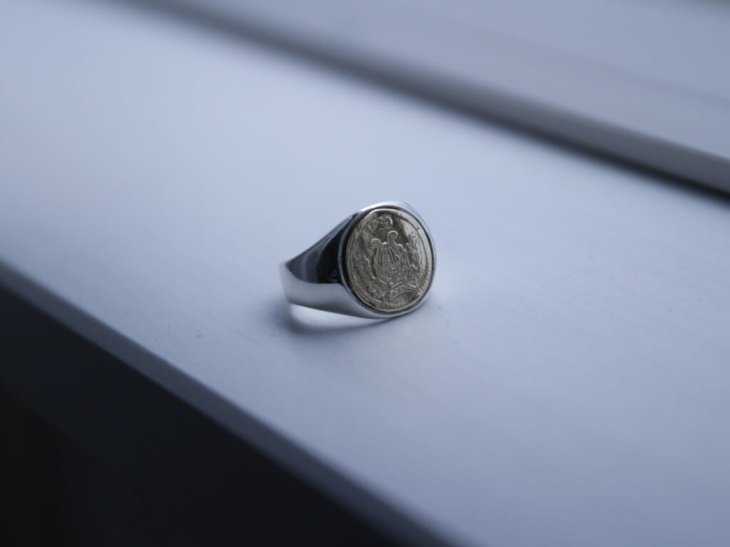 SYMPATHY OF SOUL style シンパシーオブソウルスタイル　Mini Classic Coin Ring Silver K10Yellow Gold ミニクラシックコインリング シルバー 10金