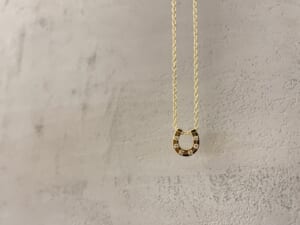 LG Diamond Horseshoe Necklace - K18Yellow Gold