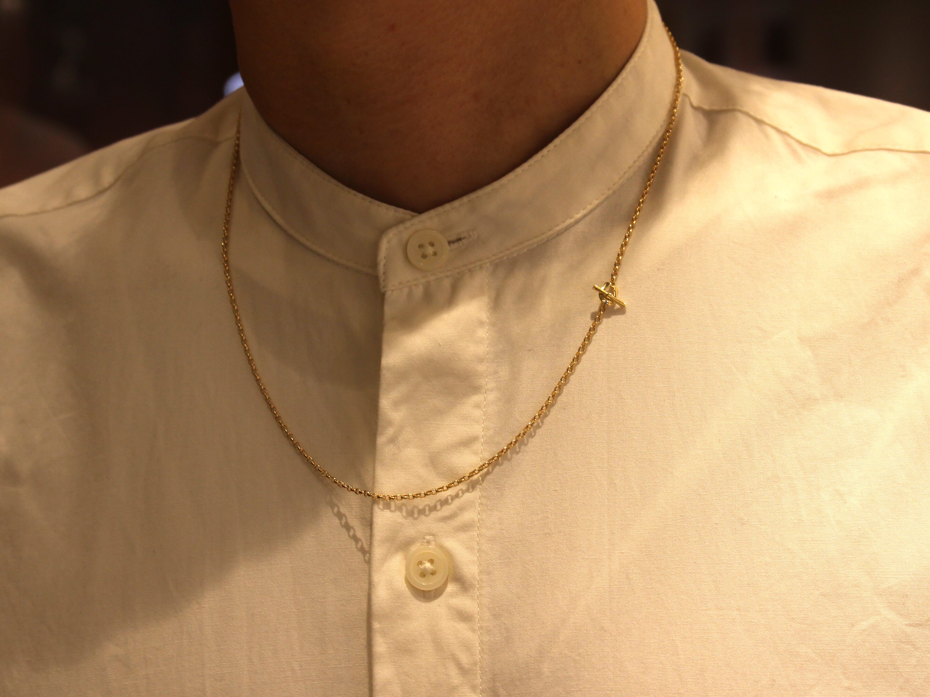 Clssic Chain Necklace Oval着画